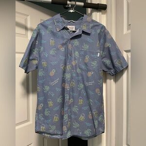 Party pants “permanent vacation” beer pineapple shirt L